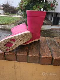 Stivali da pioggia bambina rosa – Buone condizioni