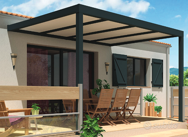 PERGOLA ALLUMINIO FISSA MT. 2,5x2 ADDOSSATA