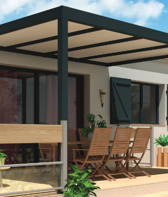 PERGOLA ALLUMINIO FISSA MT. 2,5x2 ADDOSSATA