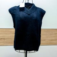 Gilet Zara Maglia Blu Marino Alpaca M,Zara