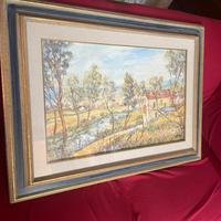 Quadro olio su tela paesaggio