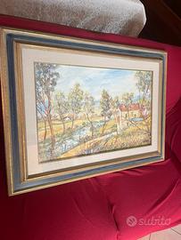 Quadro olio su tela paesaggio