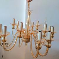 lampadario in vetro di murano +applique