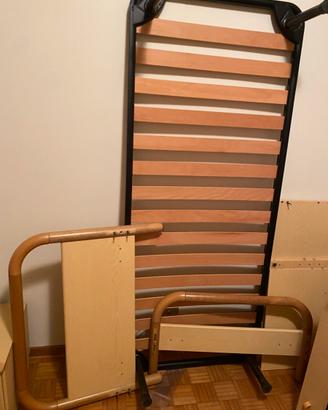 Letto singolo legno con testiera