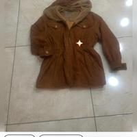 Giacca modello parka in vera pelle