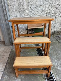 sgabello-scaletta pieghevole in legno