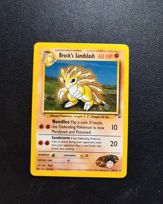 Brock Sandlash Exc+  Carte Pokemon 