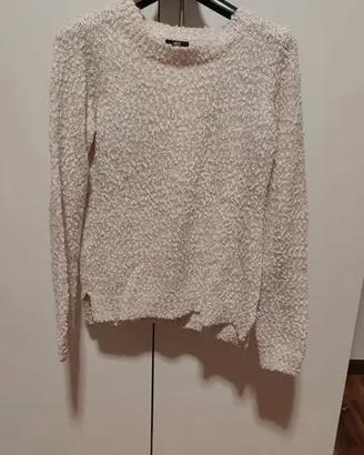 Maglione fluffy rosa cipria Yes or No Effetto Nuvo