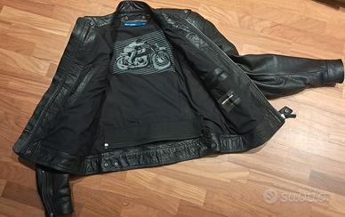 giacca pelle moto BMW usata 2 volte tg 56
