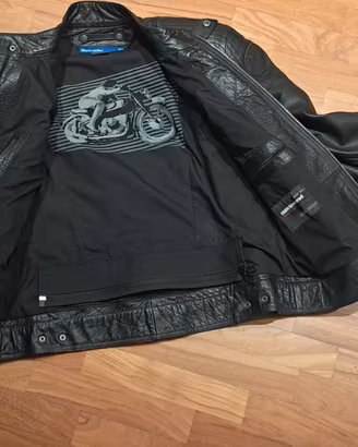 giacca pelle moto BMW usata 2 volte tg 56
