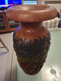 Vaso africano in legno come nuovo