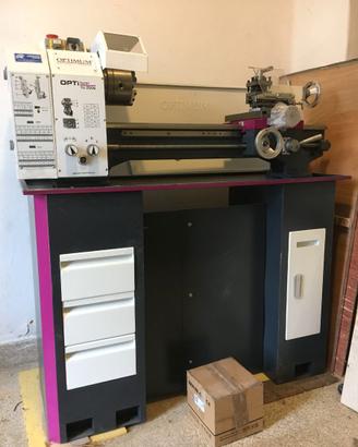 tornio OPTIMUM  OPTiturn  TU2506 con  basamento