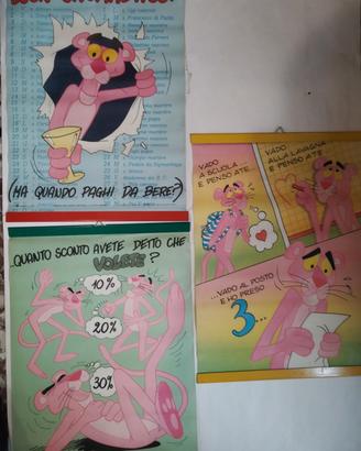 Pantera Rosa mini poster anni 70/80 vintage 