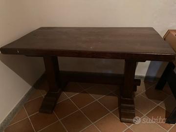 Tavolo fratino arte povera castagno