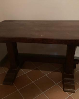 Tavolo fratino arte povera castagno