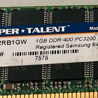 Memoria DDR-400 PC3200 ECC 1GB
