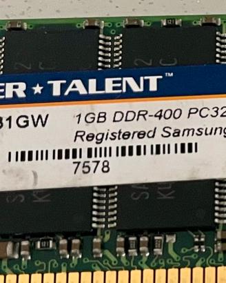 Memoria DDR-400 PC3200 ECC 1GB