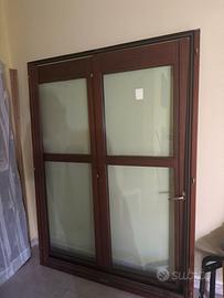 Porta finestra scorrevole in legno