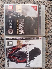 Lotto 2 giochi ps3 Medal Honor e Prototype 