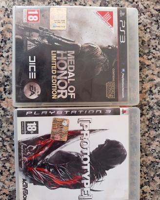 Lotto 2 giochi ps3 Medal Honor e Prototype