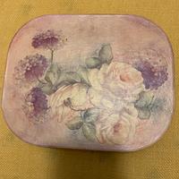 Scatola portagioie decorata decoupage