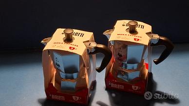 2 Bialetti moka express 3 Tazze 130 ml. (Nuove).