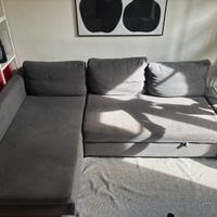 Divano letto 3 posti con chaise longue - FRIHETEN