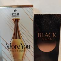 Coppia di profumi Adore You e Black Dust