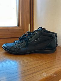 Sneakers alte Prada in nylon e pelle- Taglia 40.