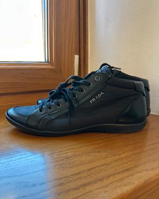 Sneakers alte Prada in nylon e pelle- Taglia 40.
