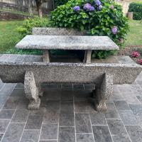 Kit completo tavolo/panca in cemento