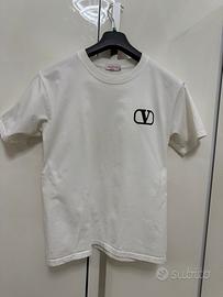 T-shirt valentino bianca logo fronte-retro M/L