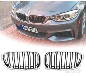 GRIGLIE BMW F30 F31 LOOK M3 CROMATO NERO