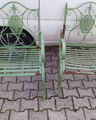 COPPIA Sedie Poltrona In ferro da risistemare