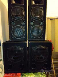 2 casse passive e 2 subwoofer passivi marchio AUNA