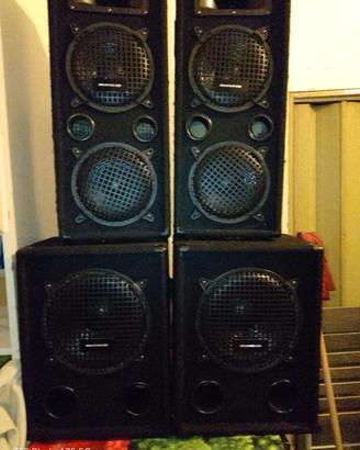 2 casse passive e 2 subwoofer passivi marchio AUNA