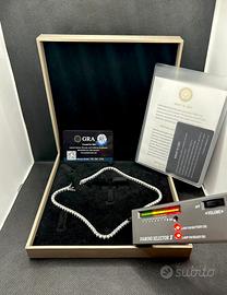 Collana Tennis Moissanite (VVS cut D color) & S925