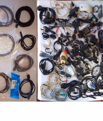 Prese Scart varie, cavi HDMI, Display, USB, VGA