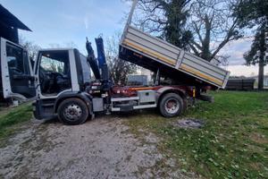 Camion con gru e ribaltabile