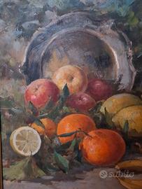 quadro d'autore con natura morta 