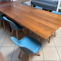 Tavolo da cucina in legno massiccio estendibile