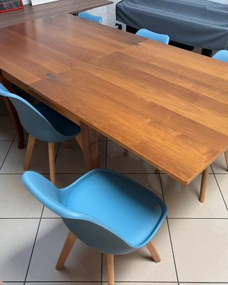 Tavolo da cucina in legno massiccio estendibile