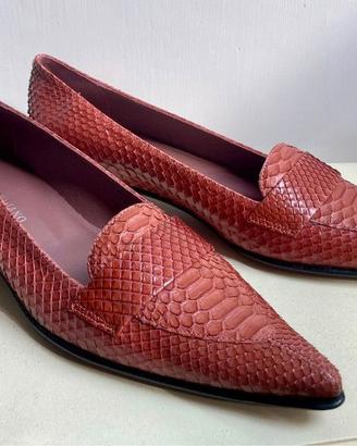 Mocassino vera pelle di serpente N° 38 NUOVO!