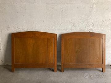 Testata letto in castagno originale anni '40/'50