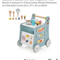 Carrello primi passi in legno 6 in 1