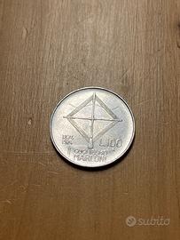 Moneta 100 lire centenario Guglielmo Marconi
