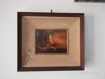 Coppia di quadri: lampade ad olio