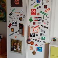 Armadio 2 ante 225x96x60 cm bianco e Cassettiera