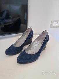 Scarpe Décolleté zeppa NeroGiardini blu taglia 39