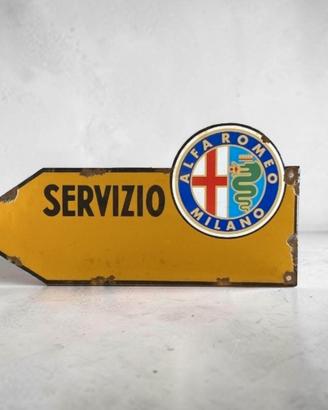 Insegna Smaltata Alfa Romeo 